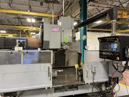 CNC vertical machining center in operation
